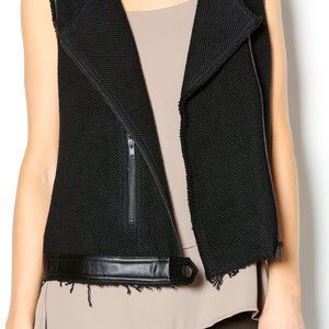 BB Dakota camara faux leather trim vest